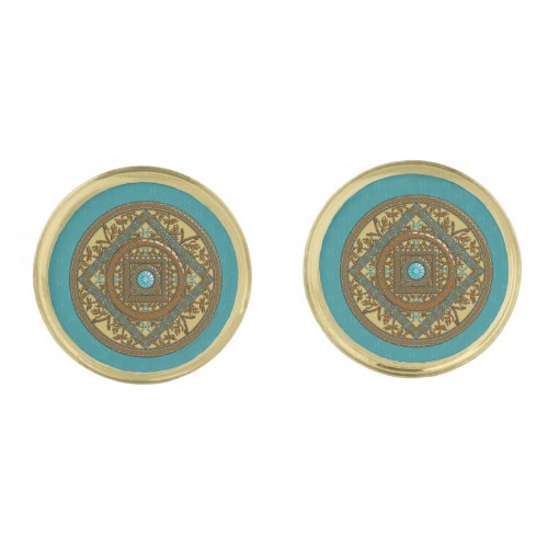 Pisces Mandala Cuff Links