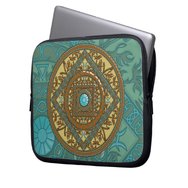 Pisces Mandala Laptop Case (Front Left)