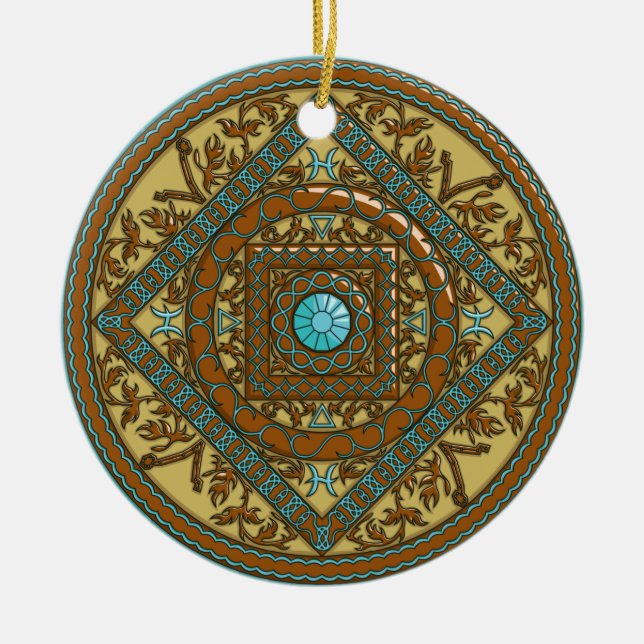 Pisces Mandala Ornament (Front)