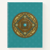 Pisces Mandala Spiral Notebook