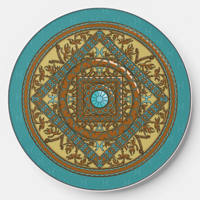 Pisces Mandala Wireless Charger (Front)