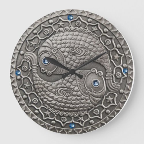 Pisces Medallion Large Clock