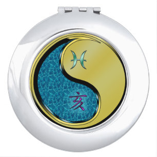 Pisces & Metal Boar Compact Mirror