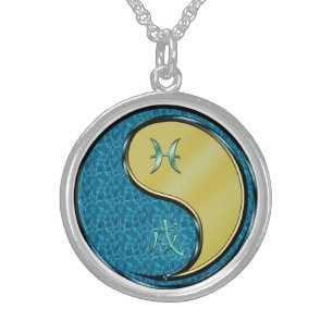 Pisces & Metal Dog Sterling Silver Necklace