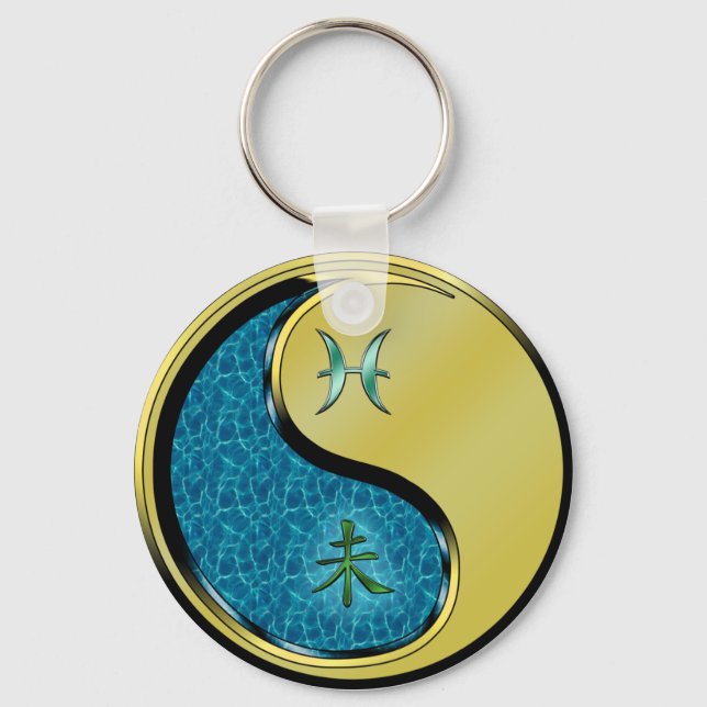 Pisces & Metal Goat Keychain (Front)