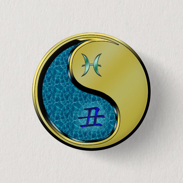 Pisces & Metal Ox Button (Front)
