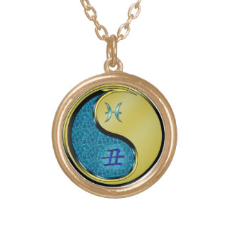 Pisces & Metal Ox Gold Plated Necklace
