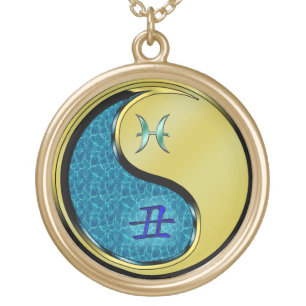 Pisces & Metal Ox Gold Plated Necklace