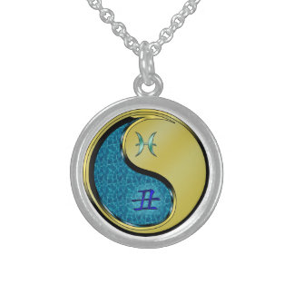Pisces & Metal Ox Sterling Silver Necklace