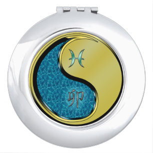 Pisces & Metal Rabbit Compact Mirror