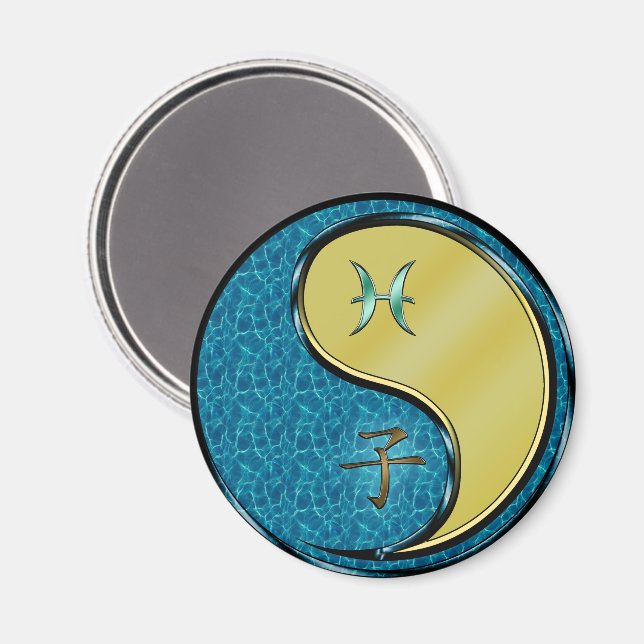 Pisces & Metal Rat Magnet (Front/Back)