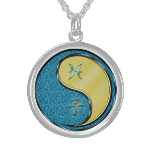 Pisces & Metal Rat Sterling Silver Necklace