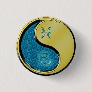Pisces & Metal Snake Button