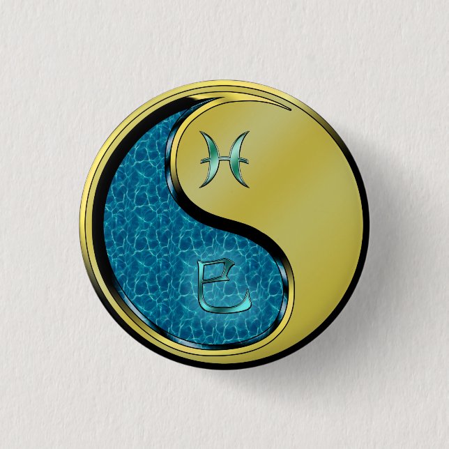 Pisces & Metal Snake Button (Front)