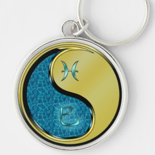 Pisces & Metal Snake Keychain