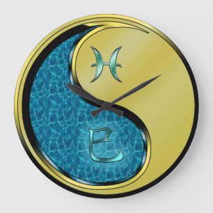 Pisces & Metal Snake Large Clock