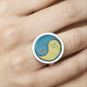 Pisces & Metal Tiger Ring