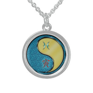Pisces & Metal Tiger Sterling Silver Necklace