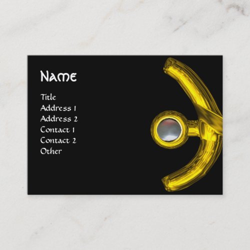 PISCES MONOGRAM Pearl black yellow pink grey Business Card