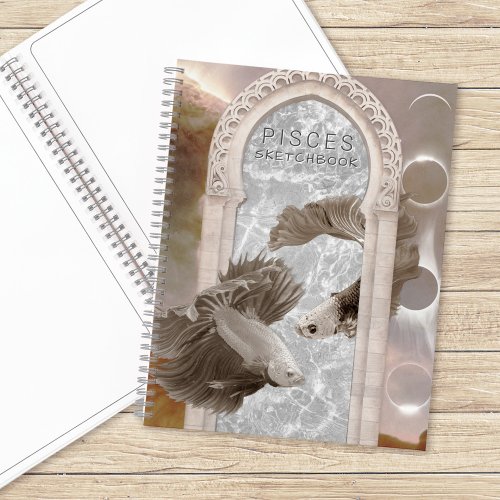 Pisces Muse Ethereal Zodiac Sketchbook Notebook