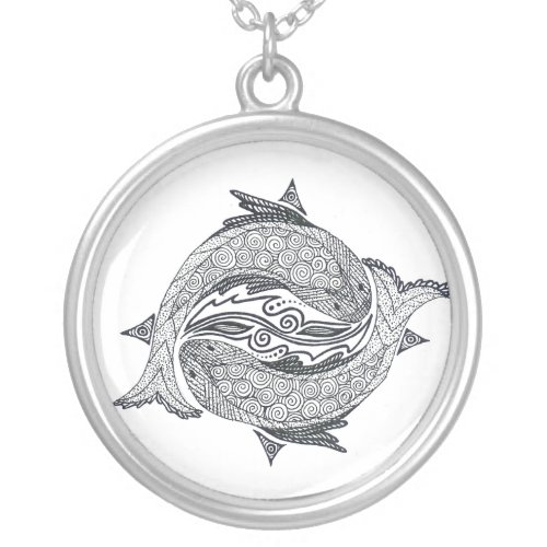 Pisces No 2 Silver Plated Necklace