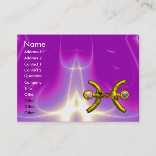 PISCES pearl bright vibrant purple violet pink Business Card
