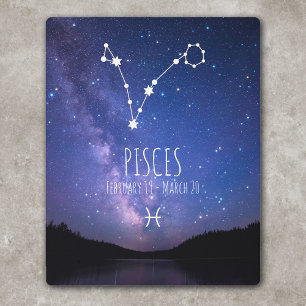 Pisces   Personalized Astrology Constellation Metal Print