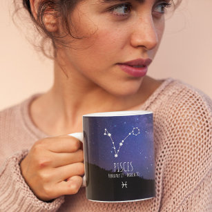 Pisces   Personalized Zodiac Constellation Coffee Mug