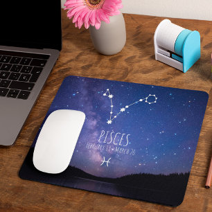 Pisces Personalized Zodiac Constellation Mouse Pad