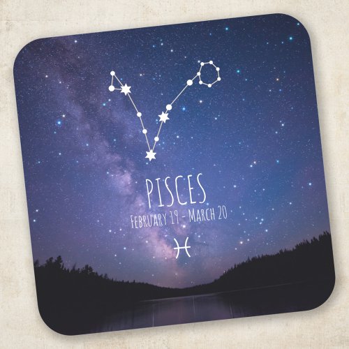 Pisces  Personalized Zodiac Constellation Square Sticker