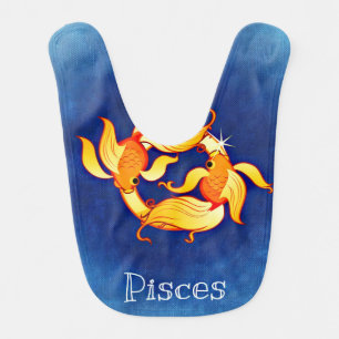 Pisces pesci baby bib