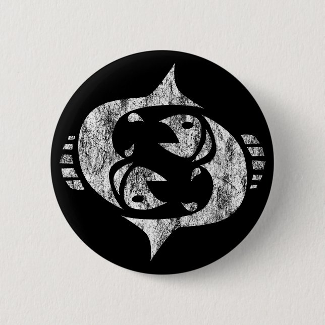 pisces pinback button (Front)