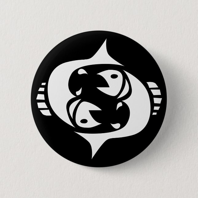 pisces pinback button (Front)