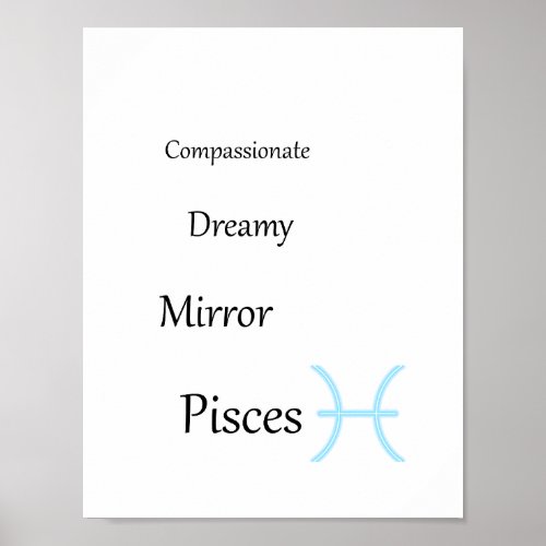 Pisces Poster _ About Pisces Word Art 