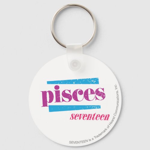 Pisces Purple Keychain