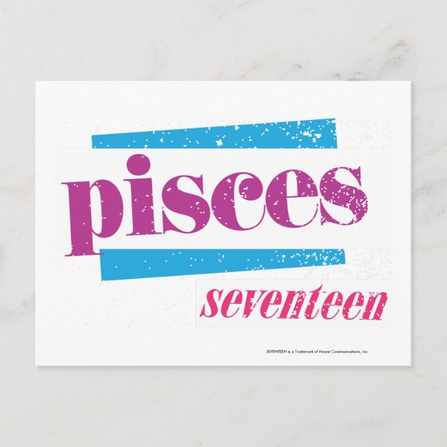 Pisces Purple Postcard (Front)