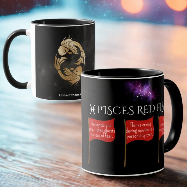 Pisces Red Flags Astrology Mug | Funny Zodiac Gift (Creator Uploaded)