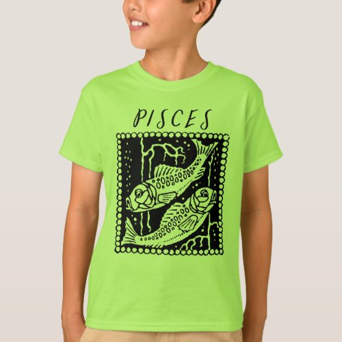 Pisces Season Zodiac Sign Horoscope Logo T_Shirt