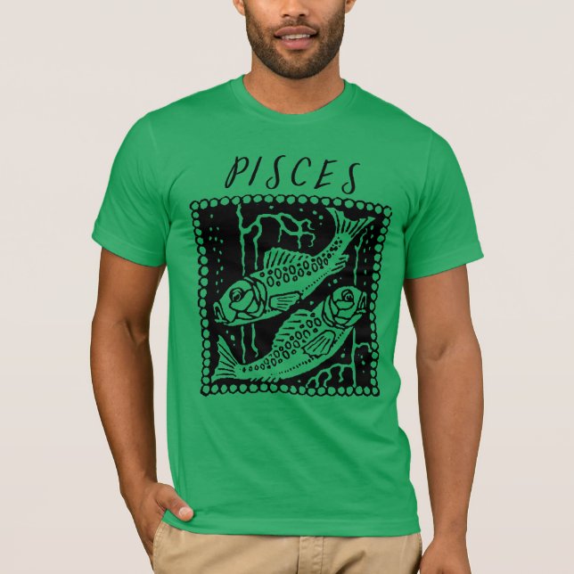 Pisces Season Zodiac Sign Horoscope Logo T-Shirt (Front)