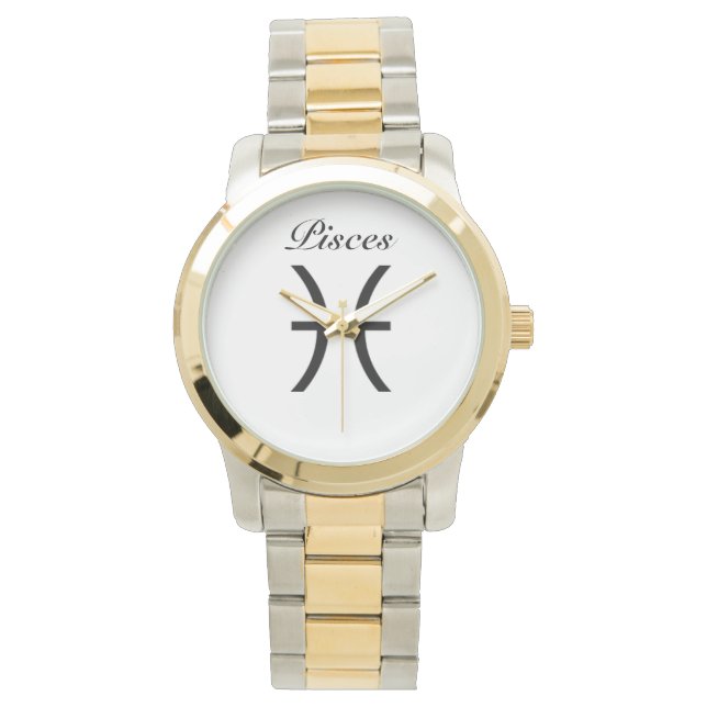 Pisces Sign of the Zodiac. Ladies Watches. Watch (Front)