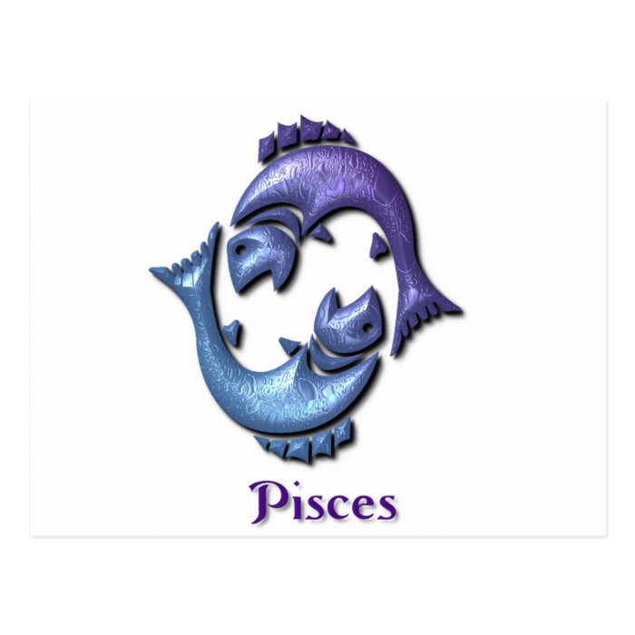 Pisces Sign Postcard