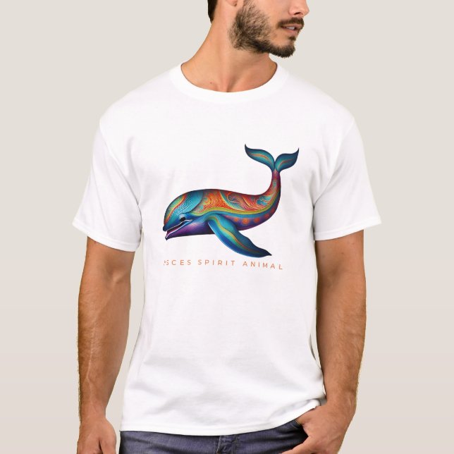 Pisces Spirit Animal Whale Alebrije Male T-Shirt (Front)