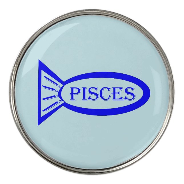 Pisces Star Sign Fish Ball Markers (Front)