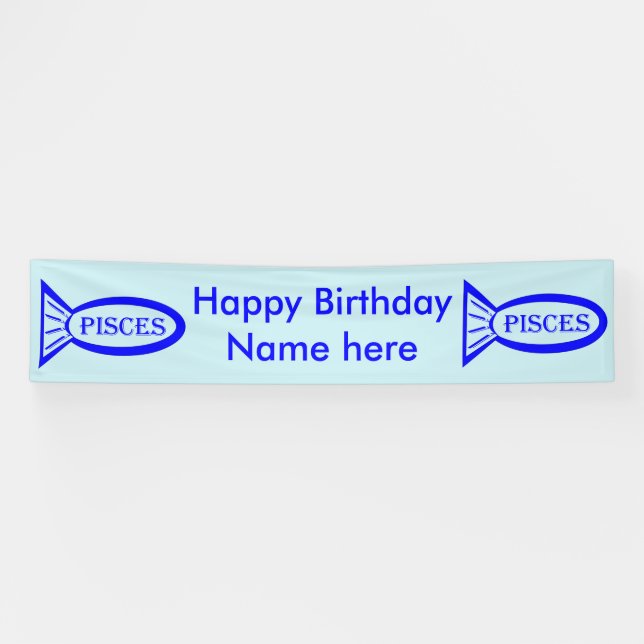Pisces Star Sign Fish Banner (Horizontal)