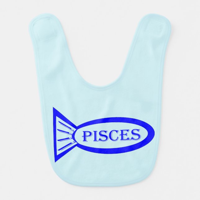 Pisces Star Sign Fish Bib (Front)