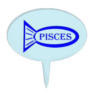 Pisces Star Sign Fish Cake Pick