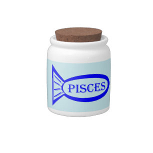 Pisces Star Sign Fish Candy Jar