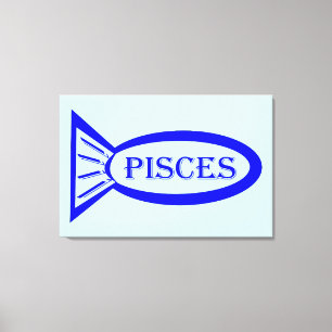 Pisces Star Sign Fish Canvas Print