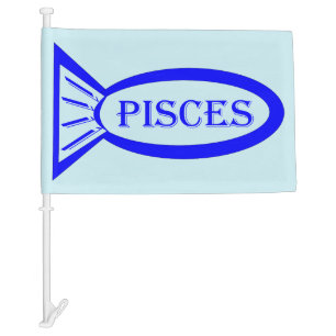 Pisces Star Sign Fish Custom Car Flag
