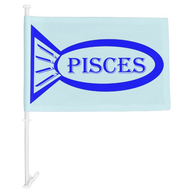 Pisces Star Sign Fish Custom Car Flag (Front)